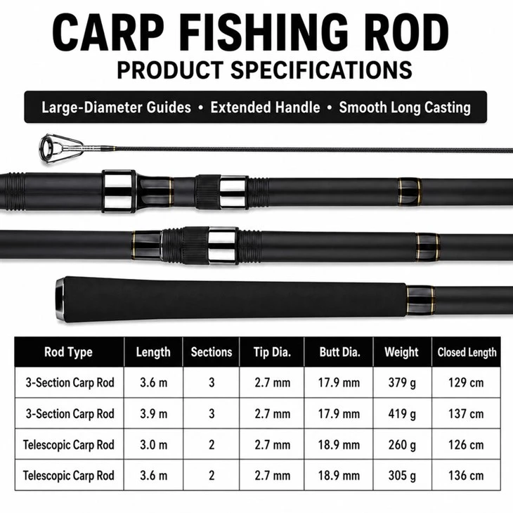 wholesale telescopic carp fishing rods